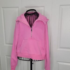 Pink Half-Zip Hoodie Size Small